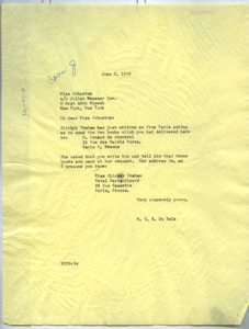 Letter from W. E. B. Du Bois to Julian Messner, Inc.