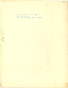 Address of Yolande Du Bois
