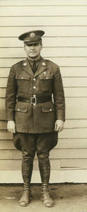Frank Cronk standing outdoors, in uniform