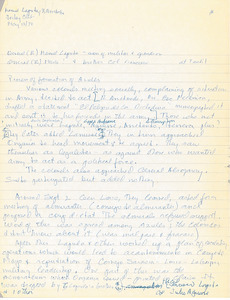 Manuel Laprida oral history with Robert A. Potash: transcript and notes