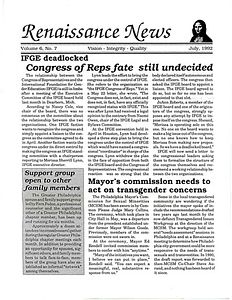 Renaissance News, Vol. 6 No. 7 (July 1992)