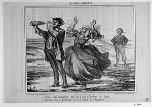 - Tiens! voilà un navire qui m'a l'air d'arriver des Indes.... - Sauvons-nous!.... peut-être a-t-il à bord des Cipayes!.....