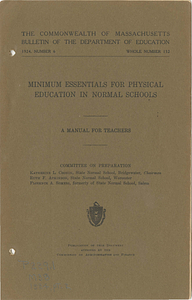 Minimum essentials for physical education in normal schools (1924)