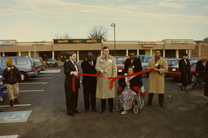 Cutting the ribbon for the opening of the Mason Square McDonald's