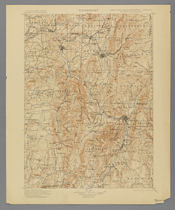 New York, Massachusetts, and Vermont topographical map
