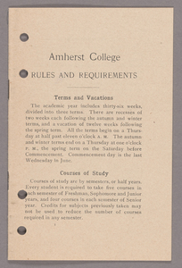 Amherst College faculty meeting minutes 1903/1904
