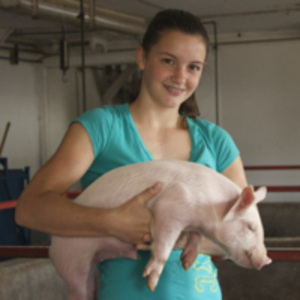 Girl with pig