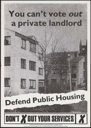 You can't vote out a private landlord