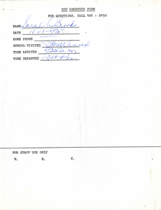 Citywide Coordinating Council daily monitoring report for South Boston High School's L Street Annex by Sarah Brooks, 1975 October 1