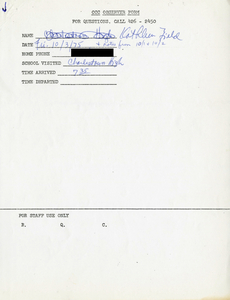 Citywide Coordinating Council daily monitoring report for Charlestown High School by Kathleen Field, 1975 October 3