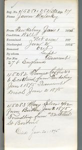 Tewksbury Almshouse Intake Record: Silver, Mary