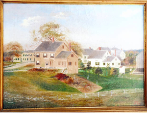 Painting from current site of Wilder Hall 1875. Wilder built 1878