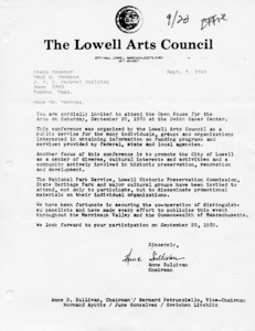 Invitation to the Open House for the Arts to be held at the Smith Baker Center
