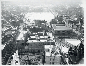 Looking towards Copley Square from the old John Hancock building