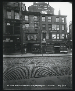 Buildings on west side of Washington Street. from Cornhill south