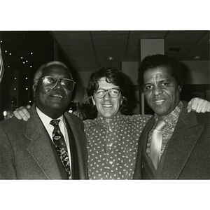 Alex Alvear (center) with two unidentified musicians.