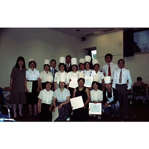 Graduates at Andy's Garment Workers Food Service Graduation