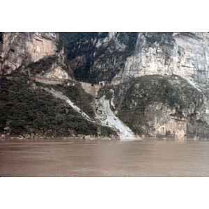 Tunnel going through a mountainside in China