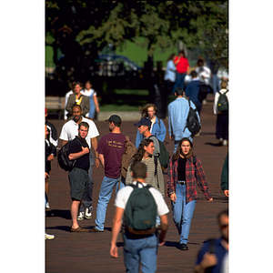 Students walking on campus