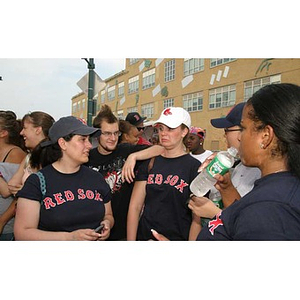 Outside Fenway Park during the Torch Scholars visit