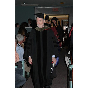 Faculty members proceed into School of Nursing convocation