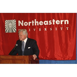 Senator Kennedy speaks at press conference on student financial aid cuts