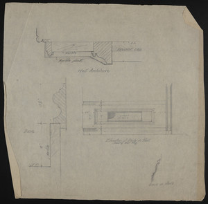 Untitled detail drawings, alterations and additions to the house of John S. Ames, 3 Commonwealth Avenue, Boston, Mass., undated