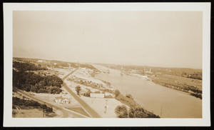 A view of the Cape Cod Canal from the Sagamore Bridge