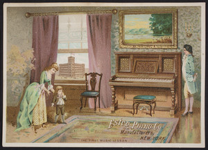 Trade card for the Estey Piano Co., manufacturers, New York, New York, undated