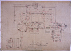 First floor plan of H.K. Bloodgood House, New Marlborough, Mass., ca. 1906-1907