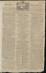 The Boston-Gazette, and Country Journal, 15 June 1767