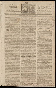 The Boston-Gazette, and Country Journal, 12 July 1773