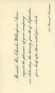 Letter from Mr. and Mrs. Charles Wilberforce Ames to Benjamin Smith Lyman