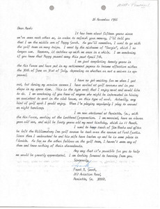 Letter from Frank R. Gooch to Mark H. McCormack