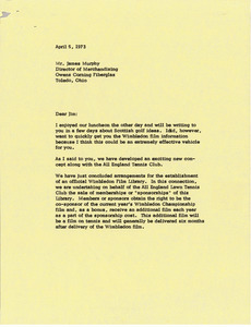 Letter from Mark H. McCormack to James Murphy