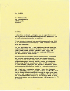 Letter from Mark H. McCormack to Ghislain de Han