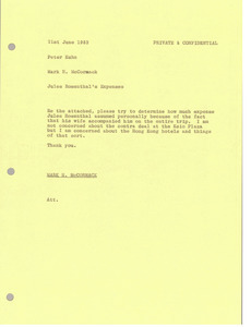 Memorandum from Mark H. McCormack to Peter Kuhn