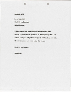 Memorandum from Mark H. McCormack to Jules Rosenthal