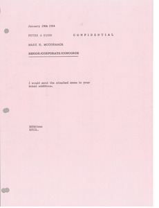 Memorandum from Mark H. McCormack to Peter A. Kuhn