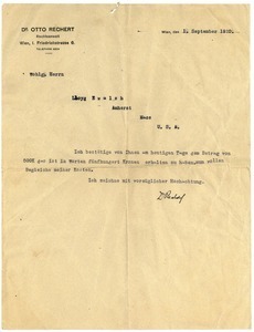 Letter from Otto Rechert to Lloyd E. Walsh