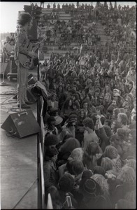 Hollywood Speedway Rock Festival: Elvin Bishop playing guitar at edge of stage