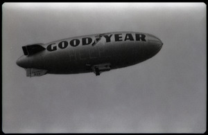 Beatles Concert At Shea Stadium Goodyear Blimp Floating Over The Stadium With Lights Lit Up Spelling Help Digital Commonwealth