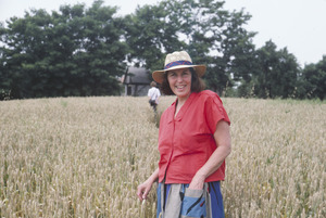 Barbara Halpern in wheatfield