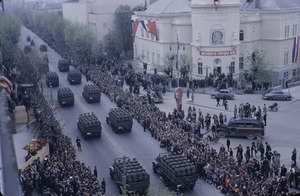 Troop procession in Belgrade parade