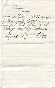 Letter from Annie Jean Lyman to Florence Porter Lyman