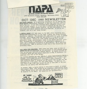 NAPA October-December 1980 newsletter