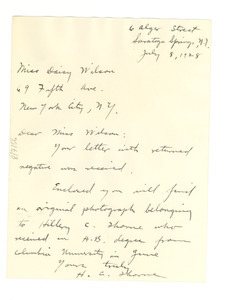Letter from Hillery C. Thorne to N.A.A.C.P.