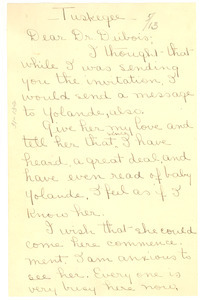 Letter from Carrie L. Stewart to W. E. B. Du Bois
