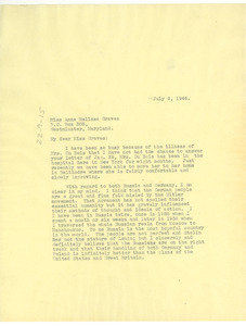 Letter from W. E. B. Du Bois to Anna Melissa Graves