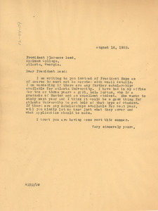 Letter from W. E. B. Du Bois to Florence Read